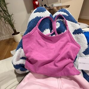 Beyond Yoga Vibrant Pink Sports Bra